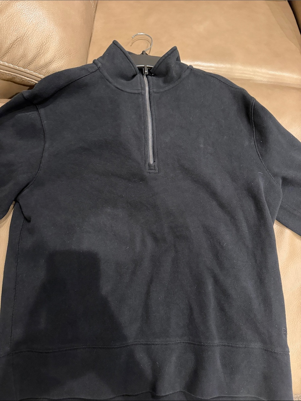 Banana Republic Men's Black 1/4-Zip Sweater Pullover